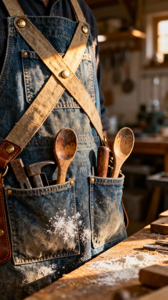 durable denim cobbler apron