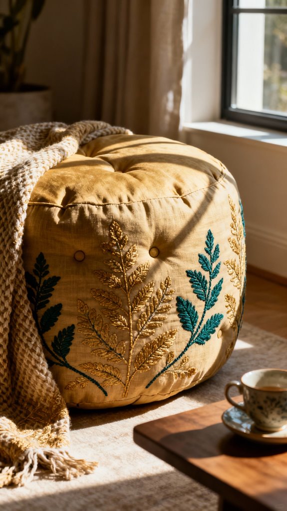 durable embroidered bean bag