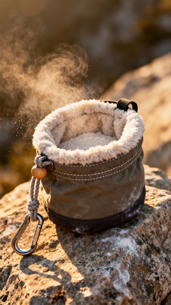 durable fleece lined chalk bag