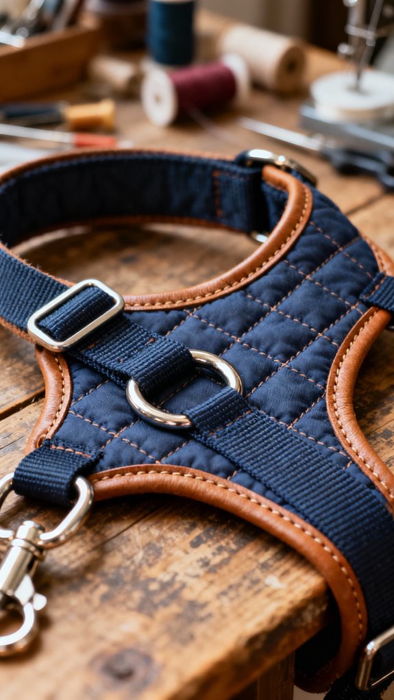 durable quilted canvas harness
