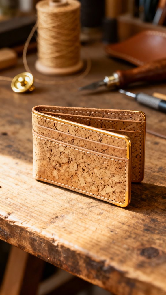 eco friendly cork wallet design