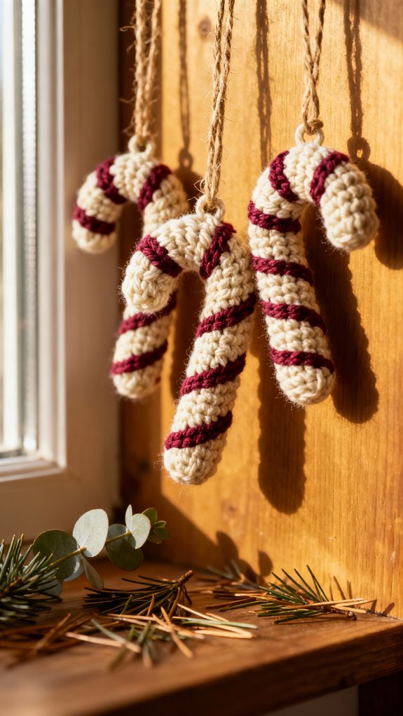 eco friendly crochet candy canes