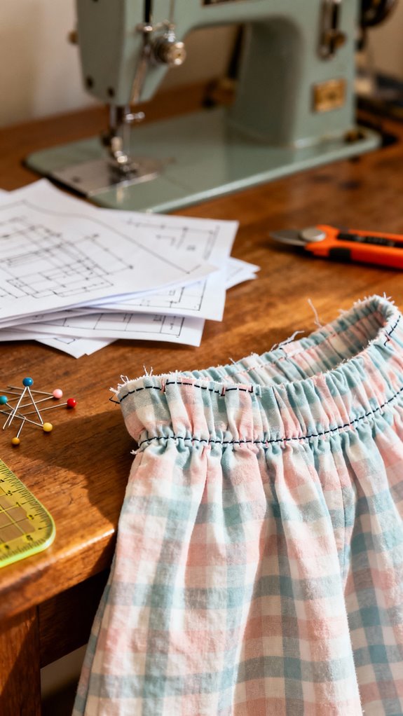 elastic waist mini skirt