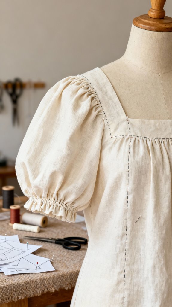 elasticated puff sleeve technique