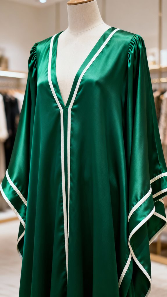 elegant deep v kaftan design