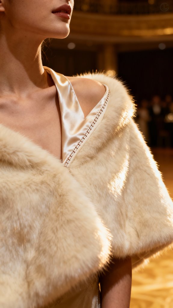 elegant faux fur capelet