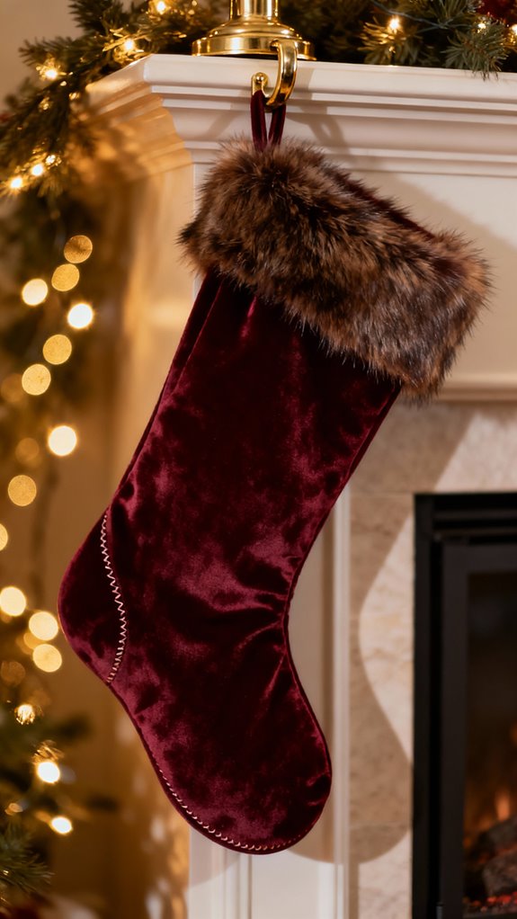 elegant velvet fur stockings