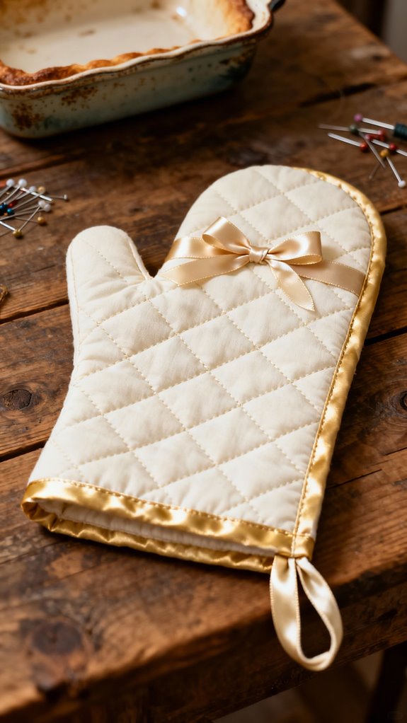 embellished oven mitt construction