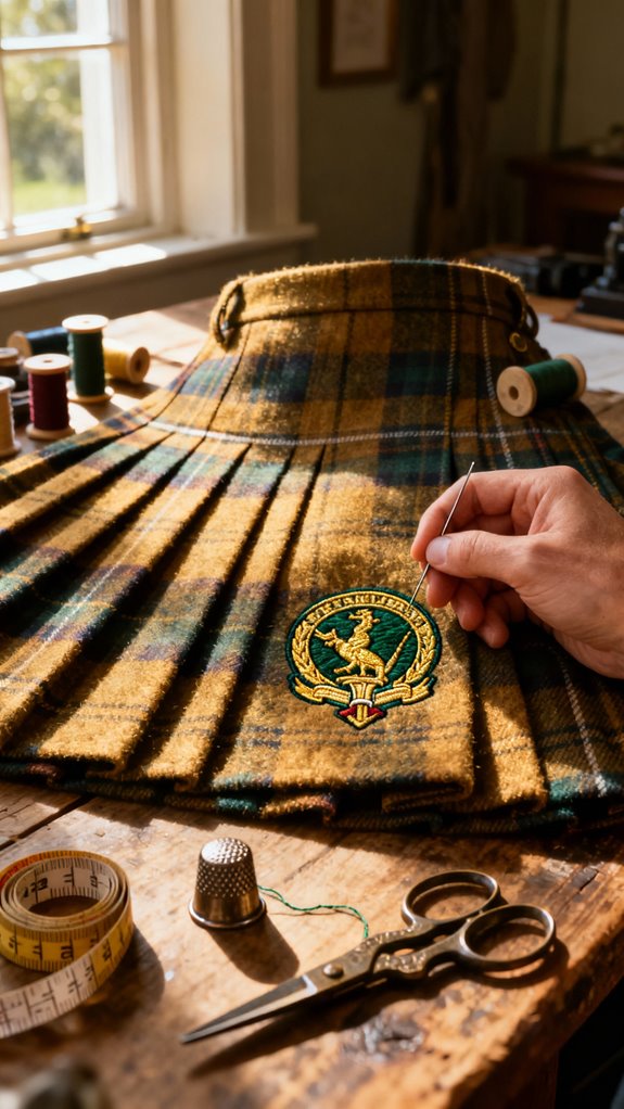 embroidered clan crest personalization