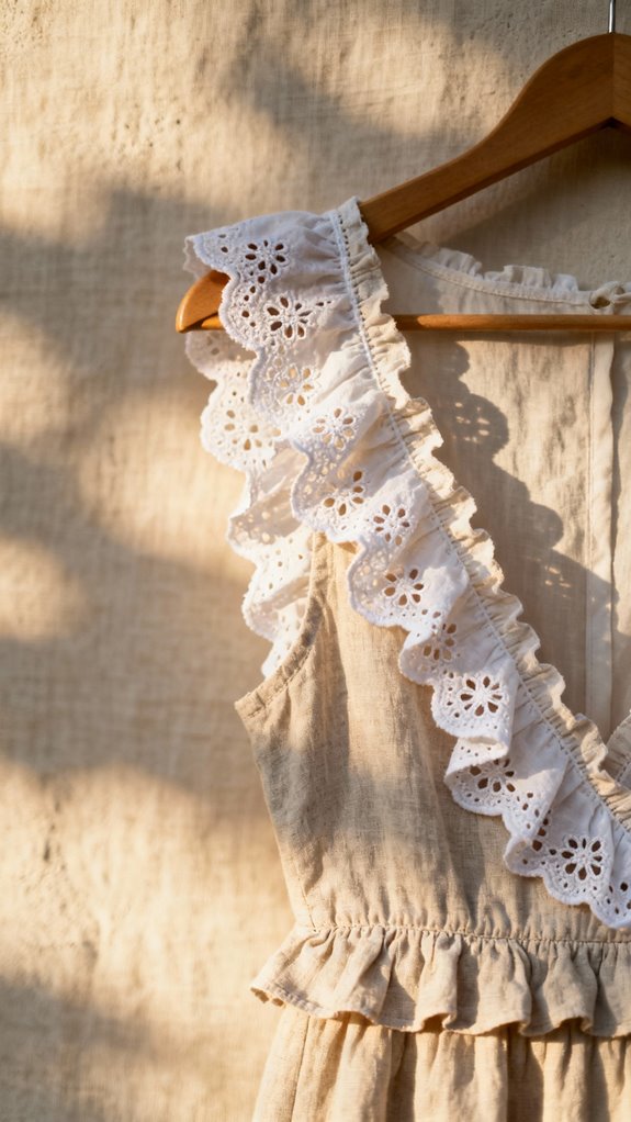embroidered eyelet ruffle dress
