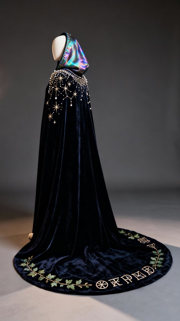embroidered fantasy cosplay capes