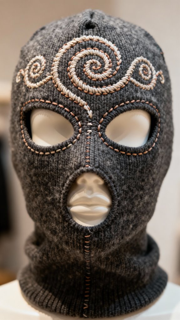 embroidered functional balaclavas design