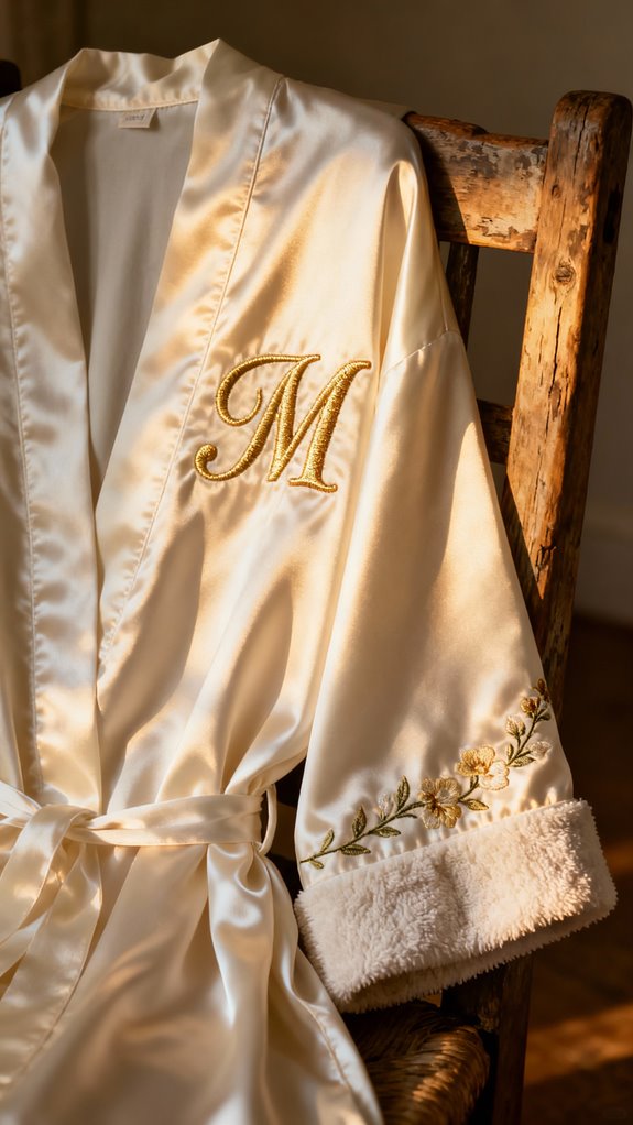 embroidered monogrammed robe personalization