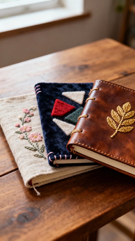 embroidered personalized book covers