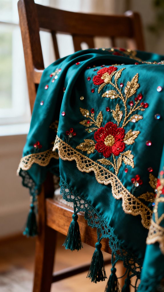 embroidered shawl decorative techniques