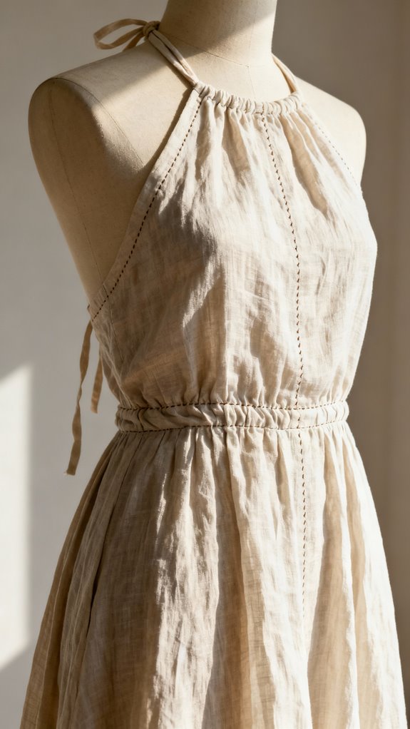 empire waist halter dress