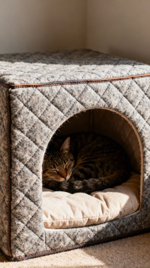 enclosed cozy cat bed