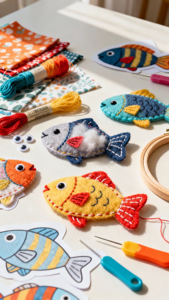 engaging fish sewing kits