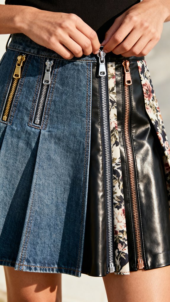 exposed zipper sewing technique