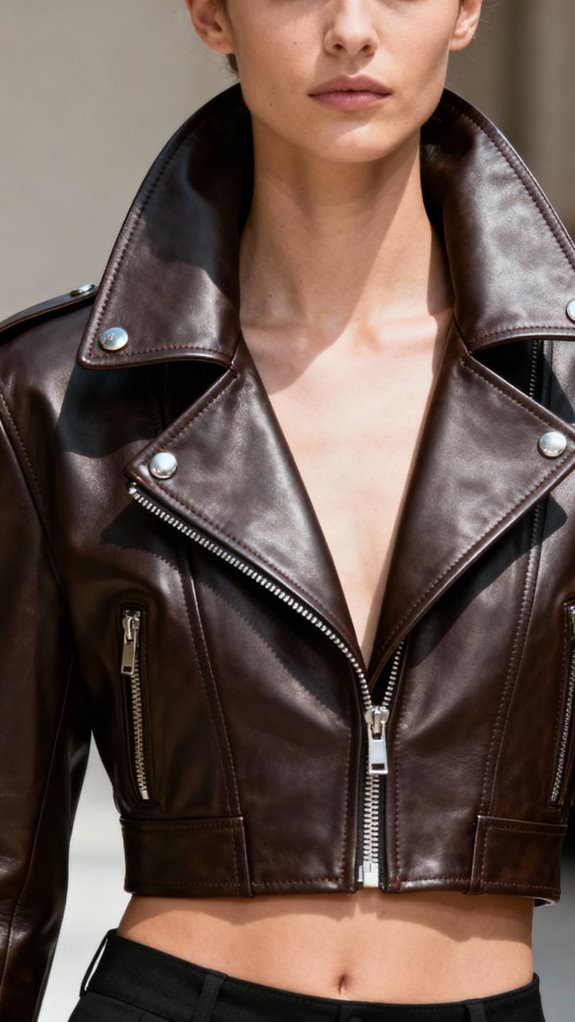 extended collar cropped jacket