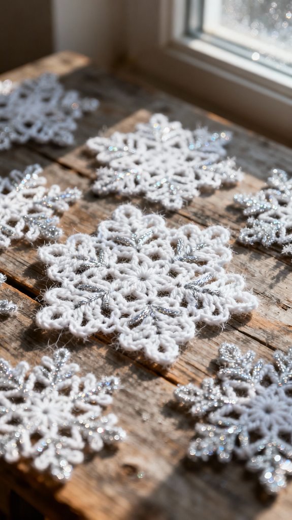 fast crochet snowflake ornament