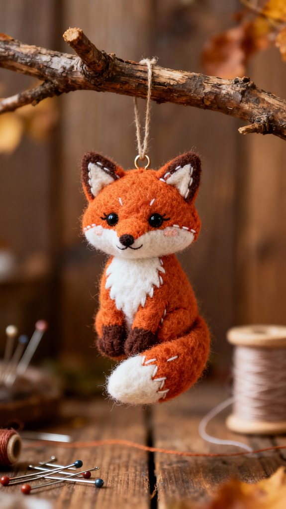 felt fox ornament tutorial