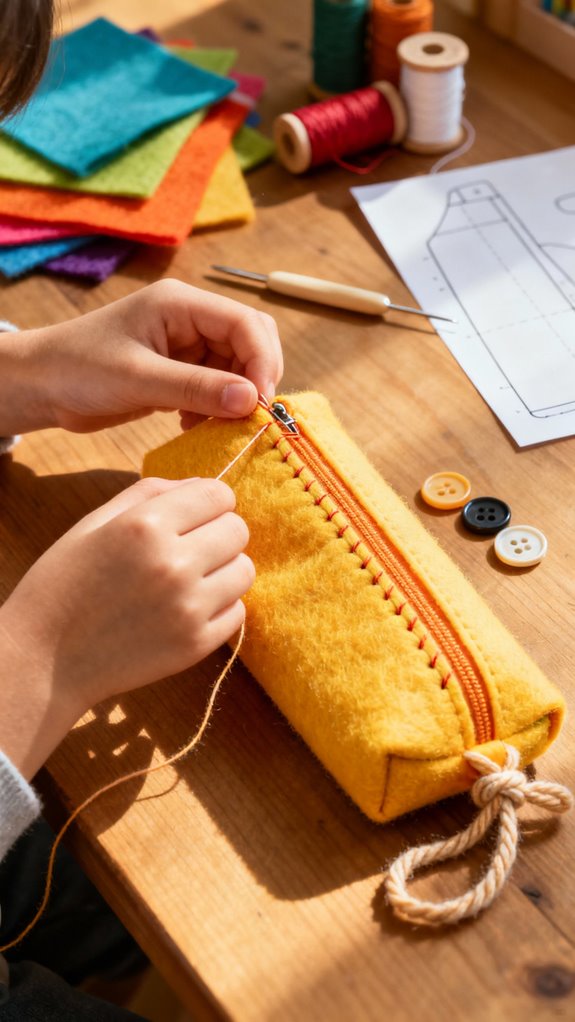 felt pencil pouch project