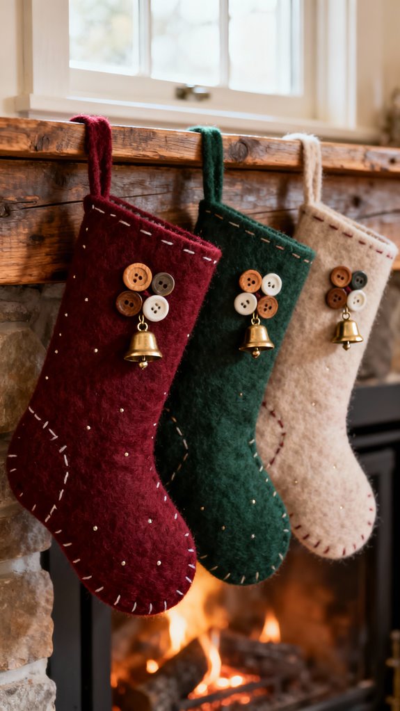 festive felt stocking embellishments