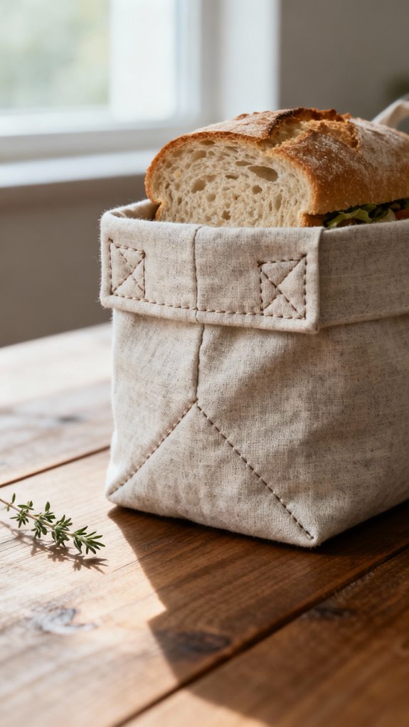 flat bottomed bread storage bag