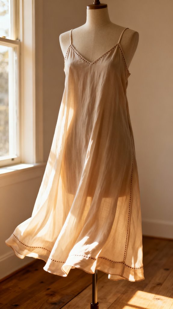 flattering a line slip dress