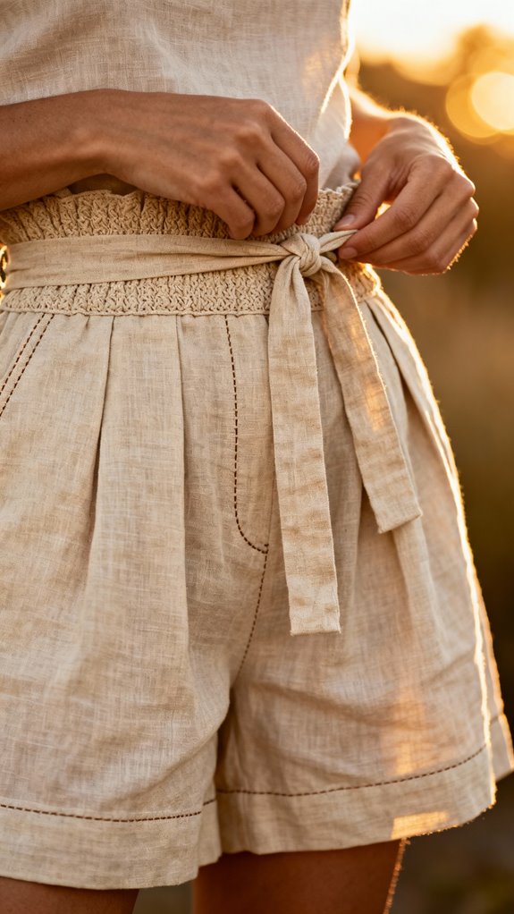 flattering paperbag waist shorts