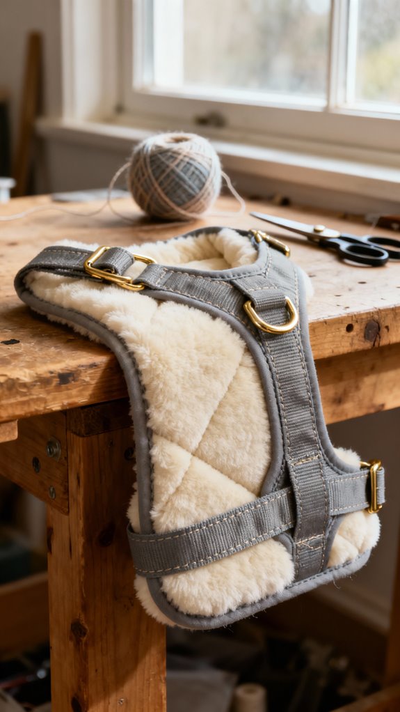 fleece lined harness for comfort
