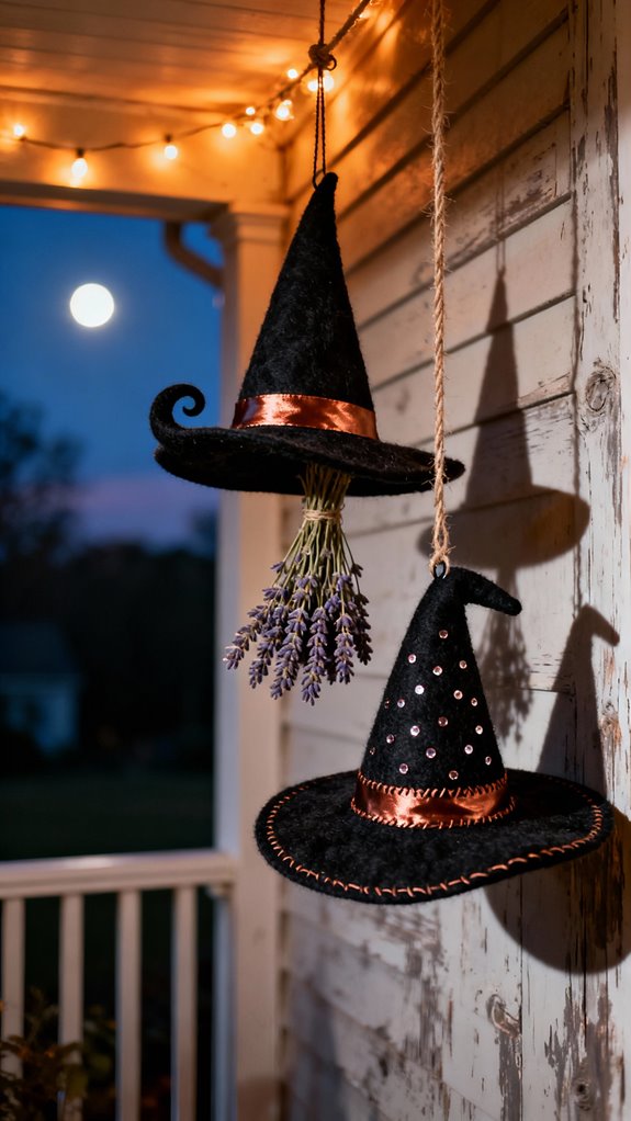 floating witch hat decorations
