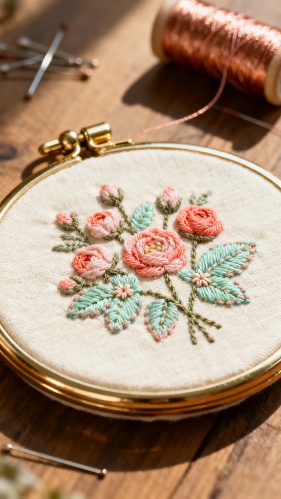 floral appliqu trapezoid purse