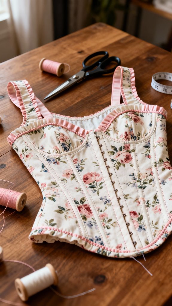 floral corset sewing guide