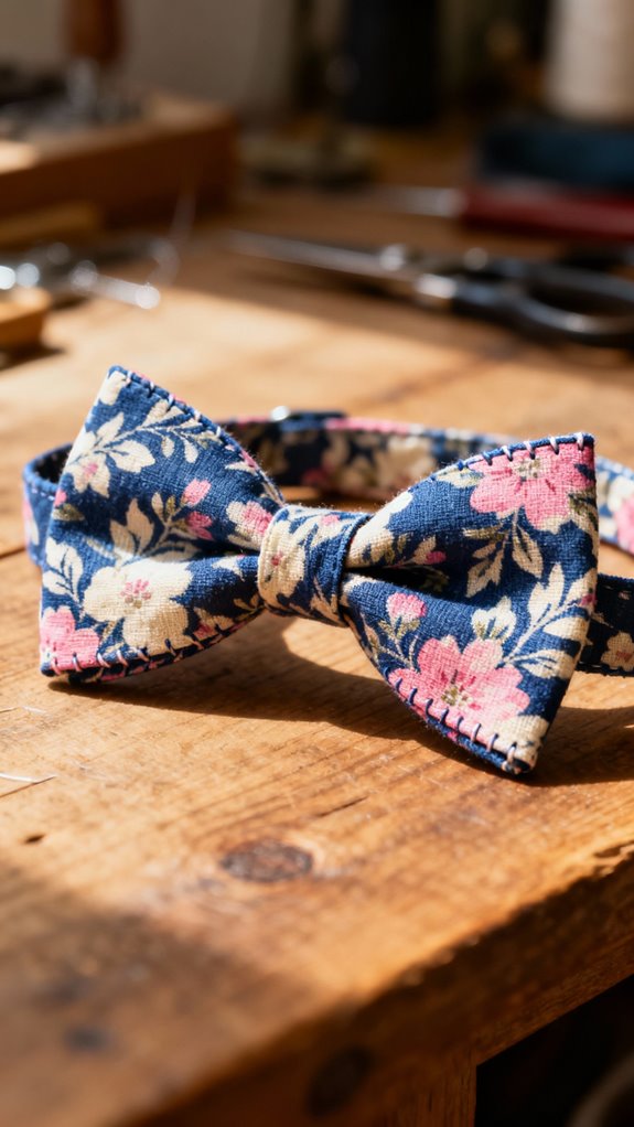 floral cotton bow ties