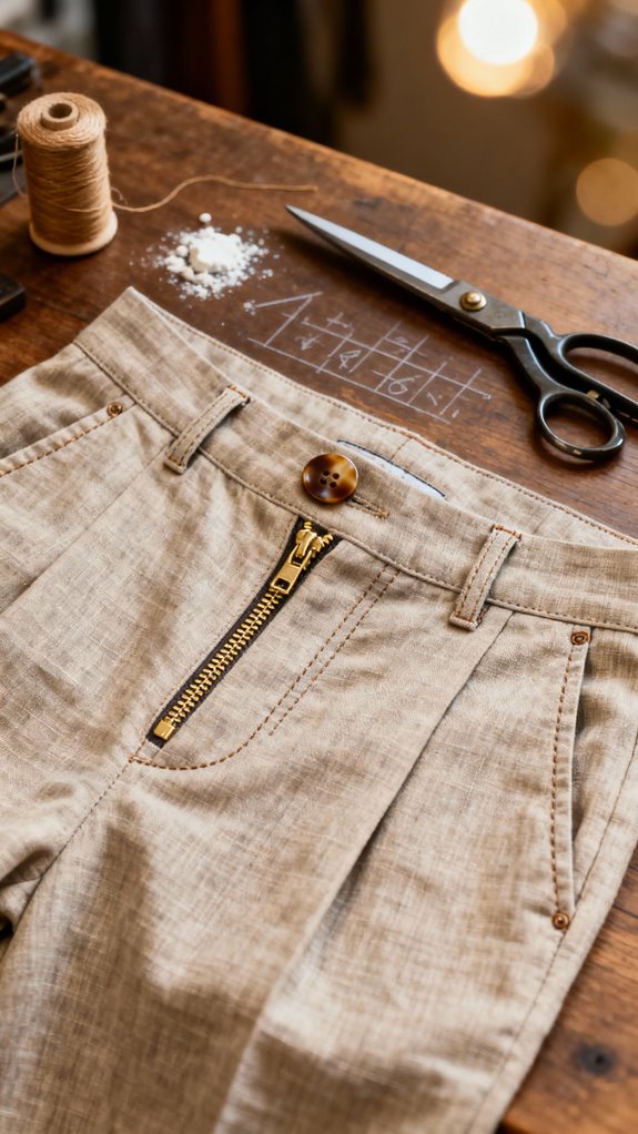 fly front shorts construction