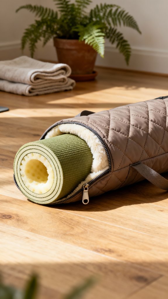 foam lined yoga mat bag
