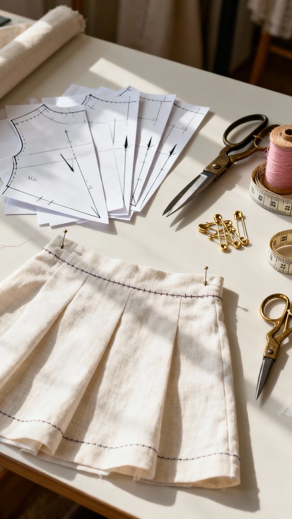 four panel a line skirt