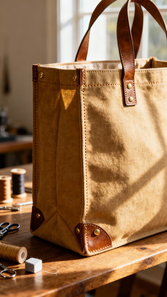 french seam tote bag