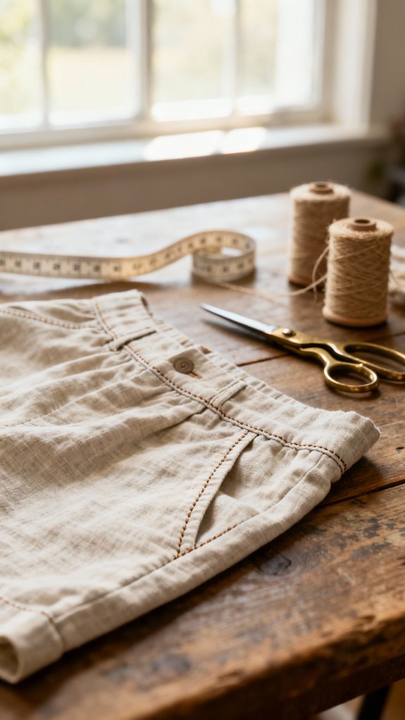 french seams for linen