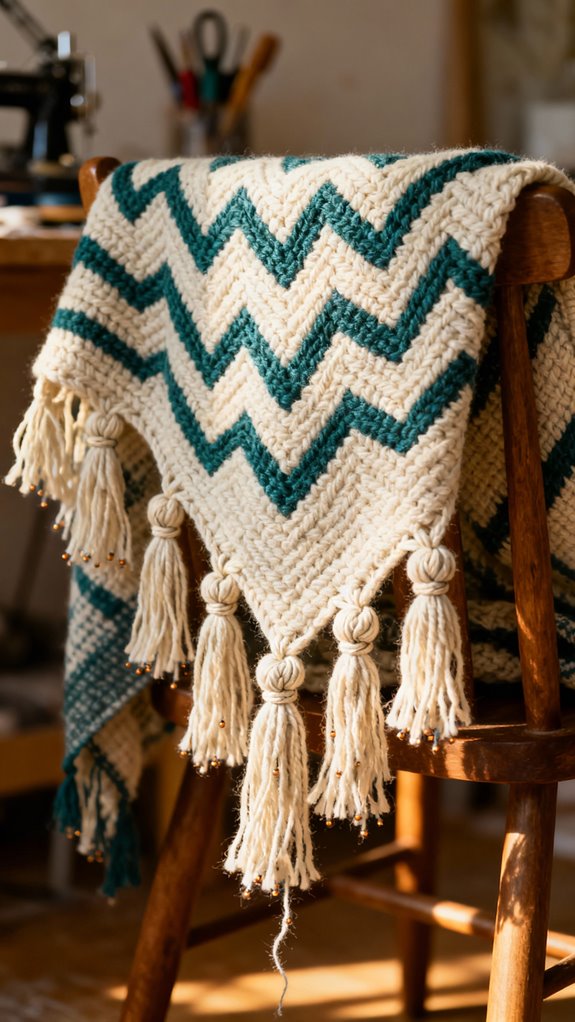 fringe edge shawl technique