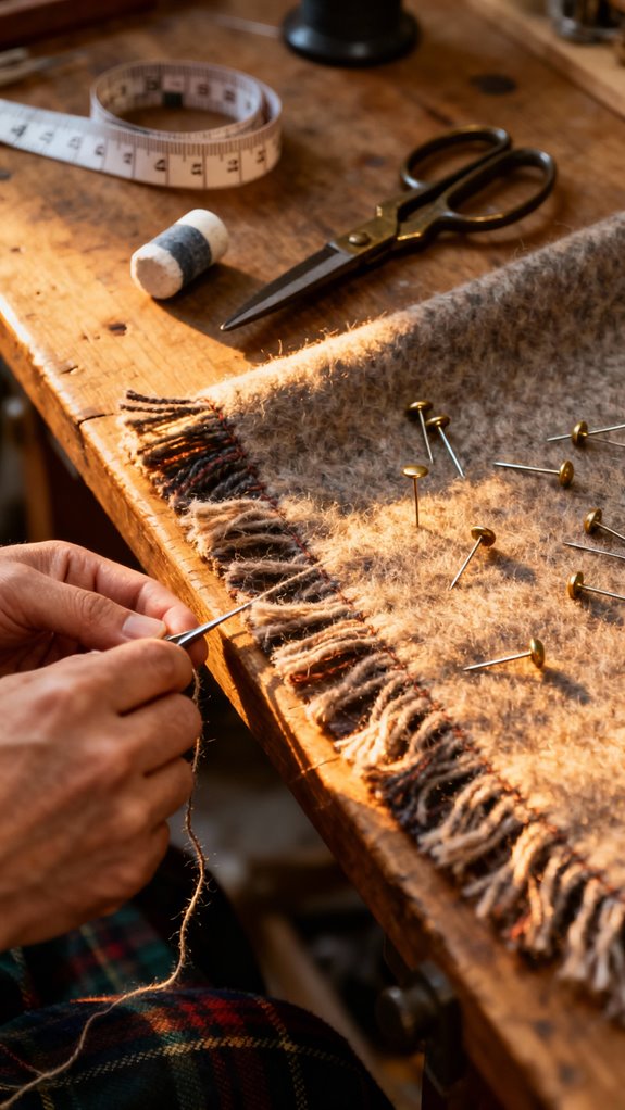 fringed apron edge technique