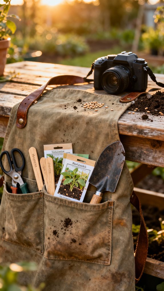 functional gardening apron design