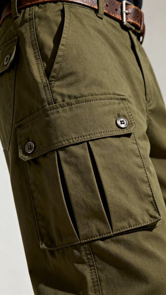functional pleated cargo pants