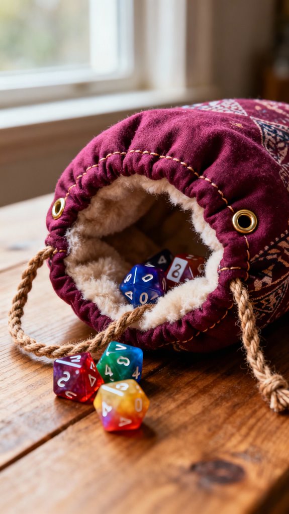 fusible fleece enhanced dice bags