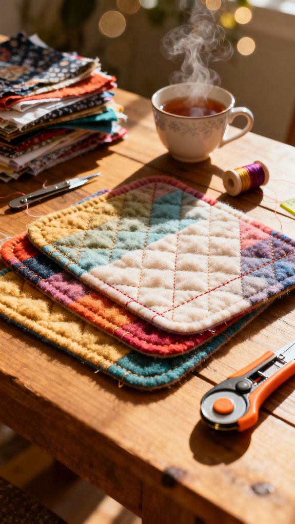 fusible fleece placemat technique