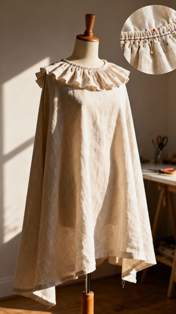 gathered cape beginner project