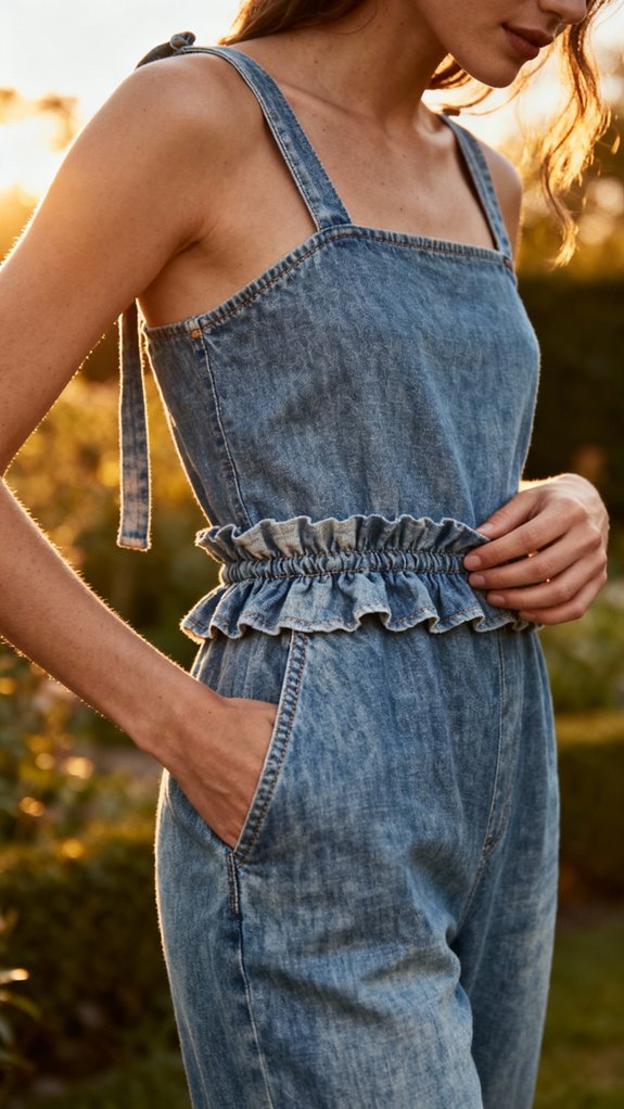 gathered waist for femininity