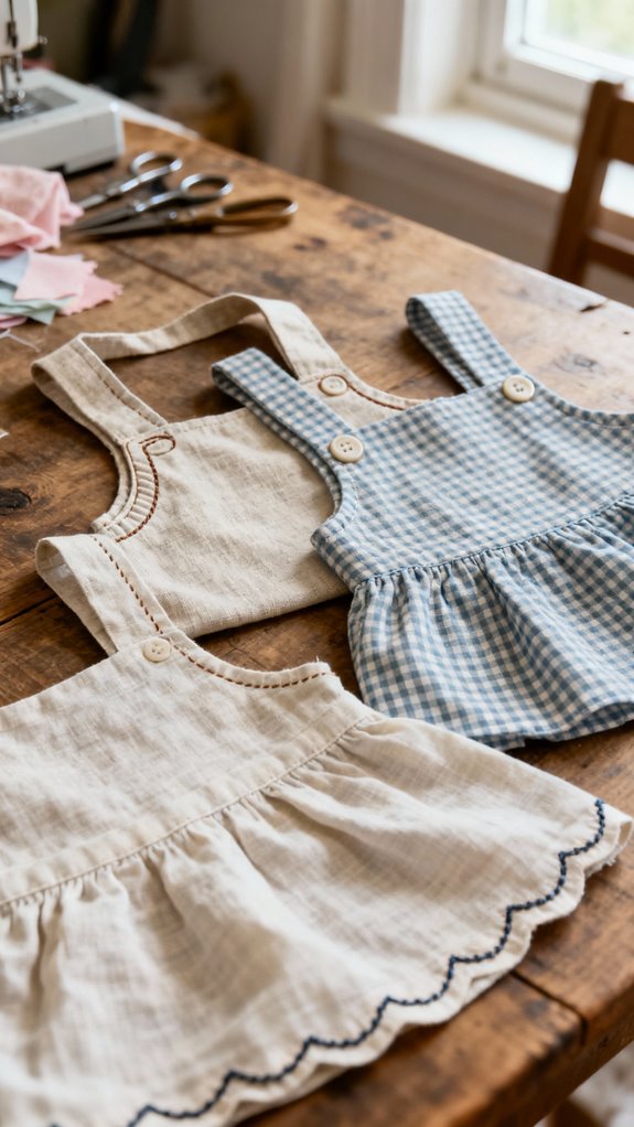 gentle adjustable baby pinafores